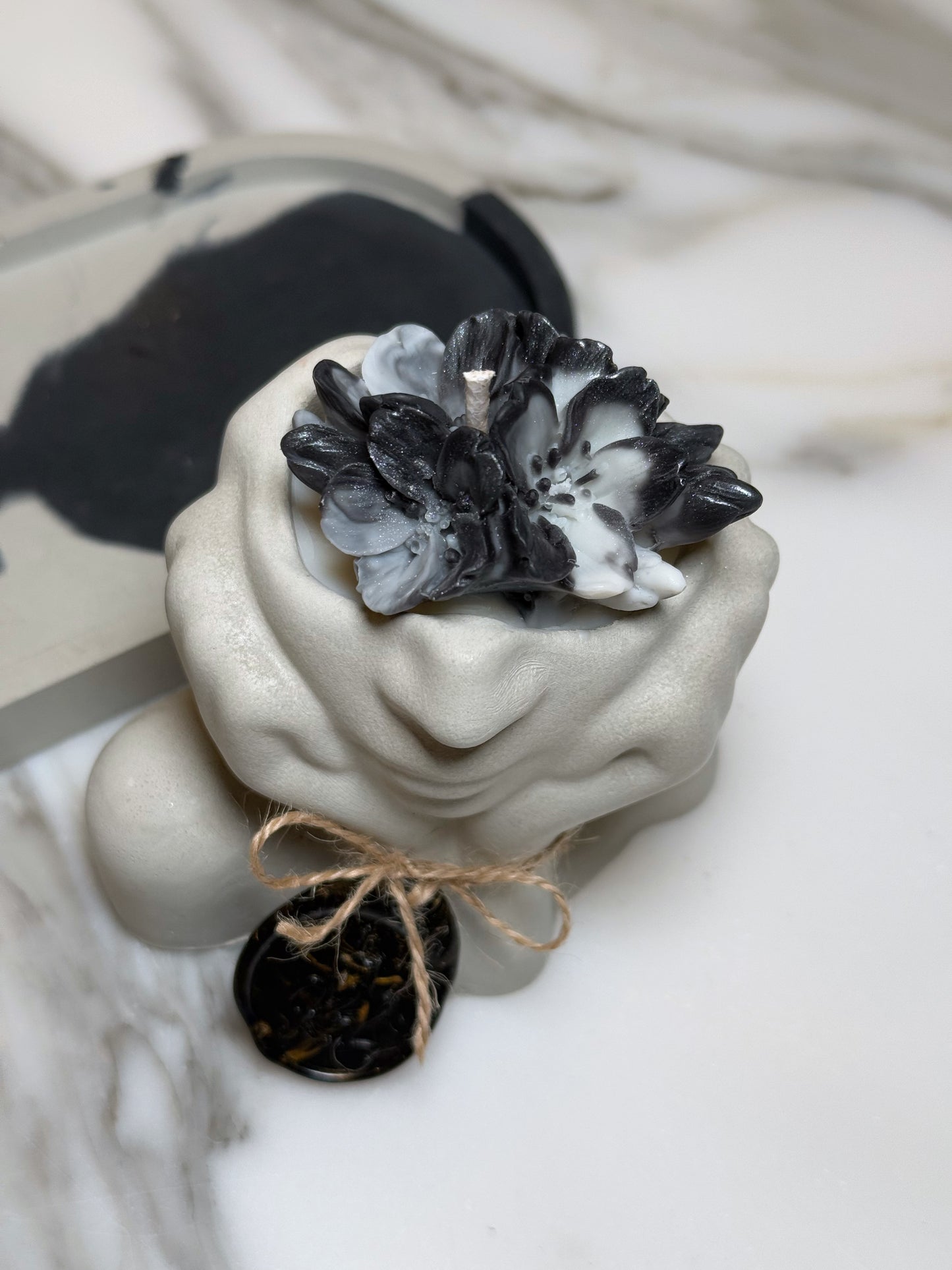 Lady Candle with Concrete Trinket Tray